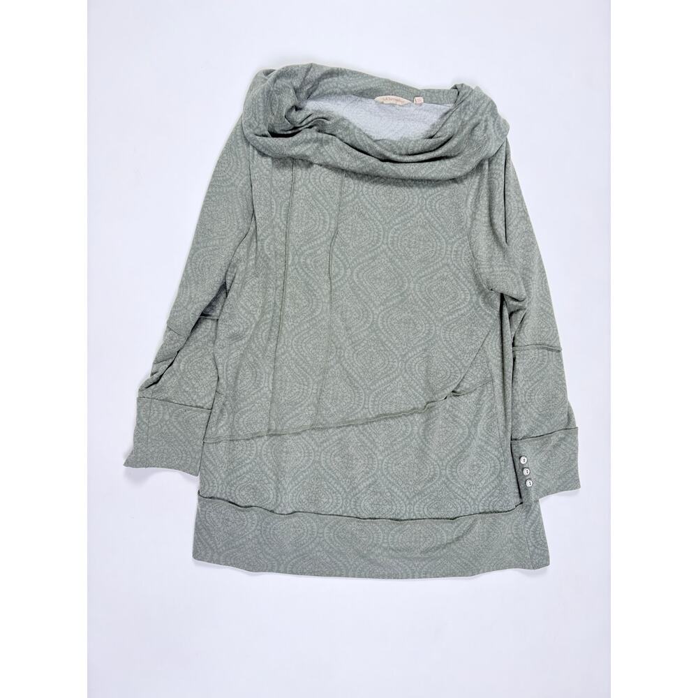 Soft Surroundings Sage Green Draped Cowl Neck Tunic - Picture 10 of 14